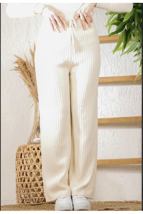TRİKO PANTALON-KREM